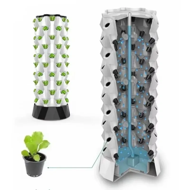 Aeroponic Growing Towers Hydroponics Vertical Garden Systems Hydroponic Systems indoor Pvc Pineapple Planting Type Vertical