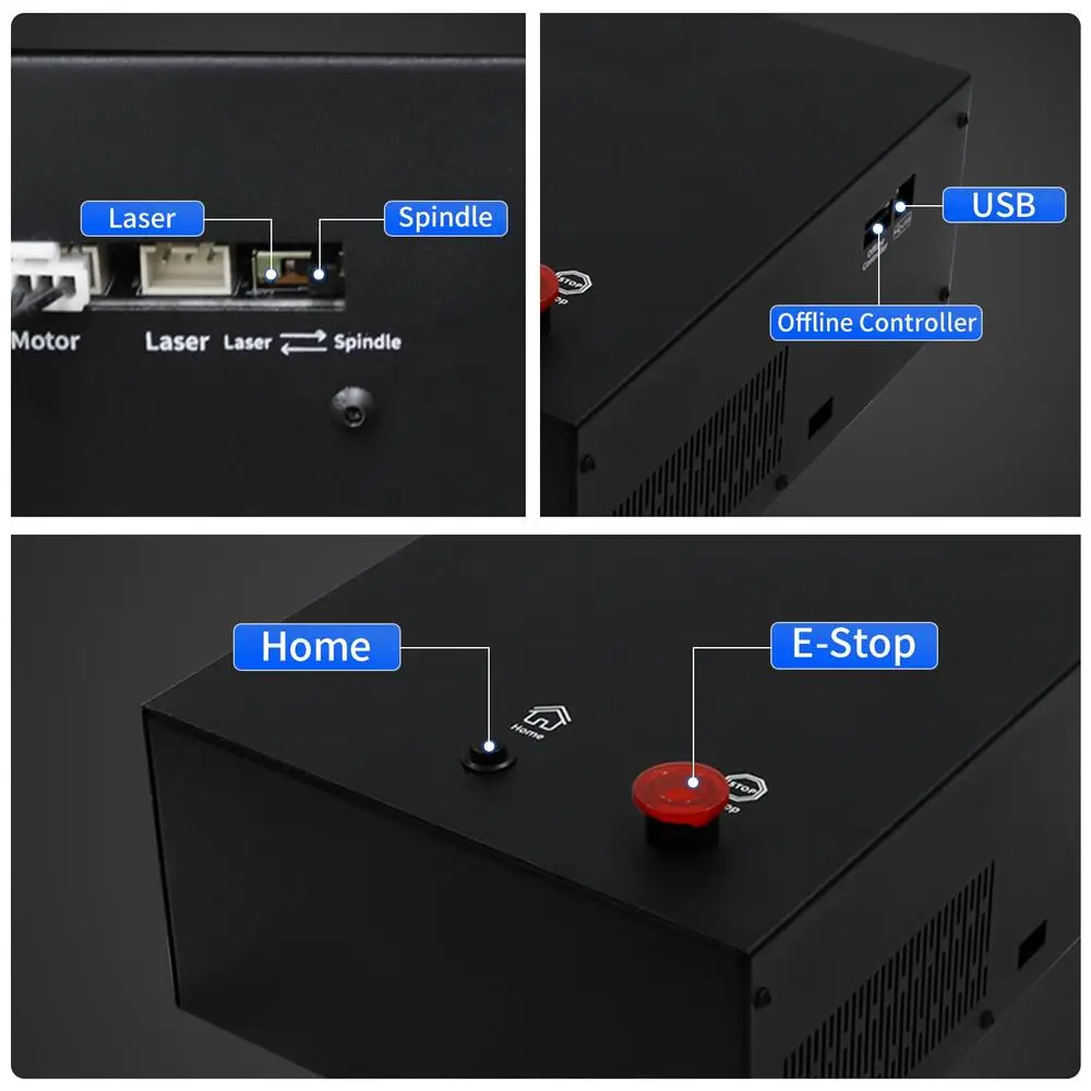 500W CNC Router Machine All Metal Structure 3 Aixs CNC Engraving with Emergency Stop Button Limit Switches Wood Easy Assembly &