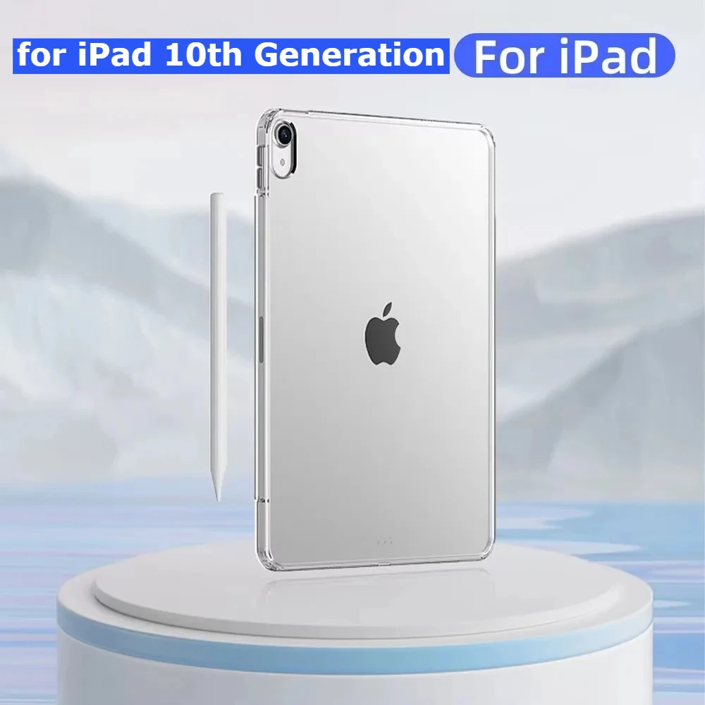 

Прозрачный чехол для iPad 10-го поколения, универсальный металлический настольный регулируемый чехол для планшетов, подставка для iPad A16 2025, чехлы для планшетов 11-го поколения