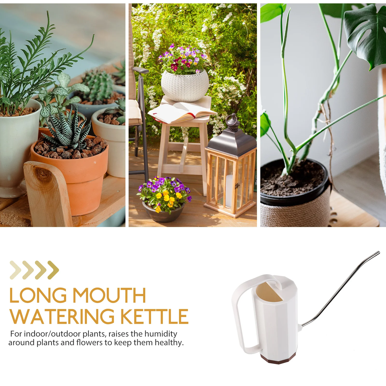 

1200 Ml Watering Can Portable Succulent Device Large Opening Anti Fall Gardening Tool Plastic Kettle For Plants