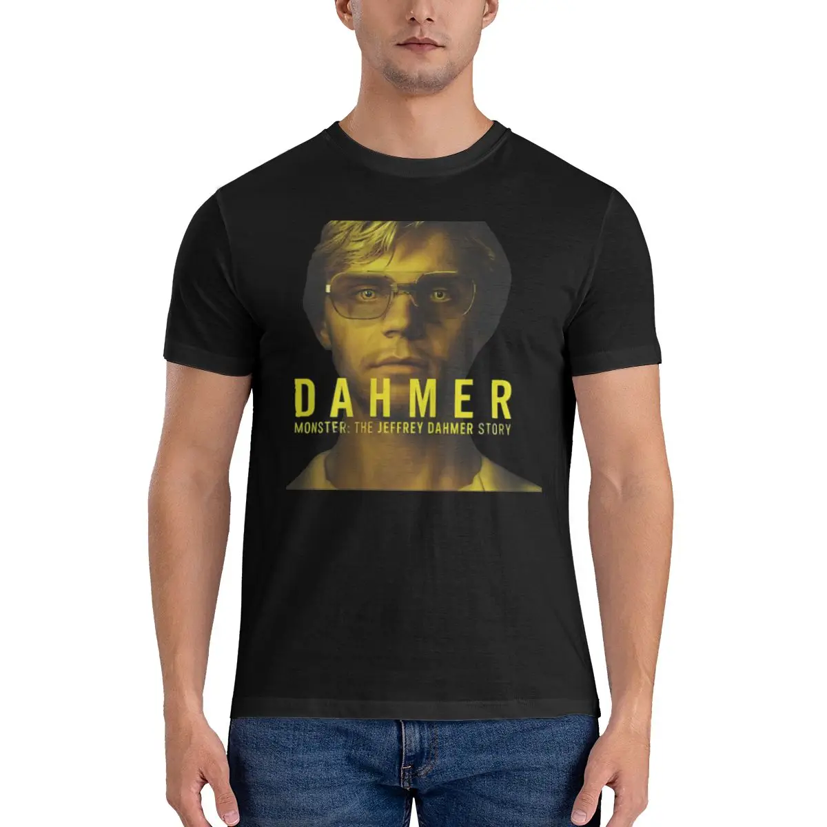 Jeffrey Dahmer T Shirt for Men Cotton Vintage T-Shirt Round Neck Dahmer Tee Shirt Short Sleeve Clothes 6XL