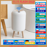 Automatic Trash Can with Lid,  Small Plastic Smart Trash Can, Motion Sensor Trash Can for Bedroom, Bathroom, Kitchen, Office