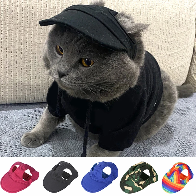 1pcs Outdoor Dog Hat Puppy Grooming Dress Up Hat Pet Sun Hat Pet Headwear Adjustment Pet Baseball Cap With Open Ears Kitten 강아지