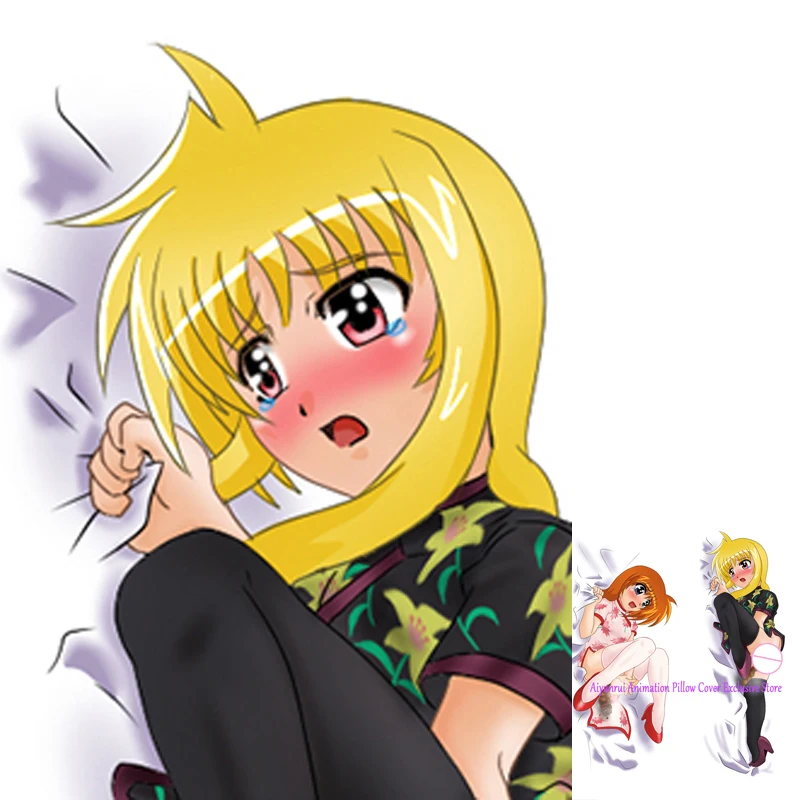 

Anime Pillow Cover Dakimakura Takamachi Nanoha 2 Side Printed Hugging Body Pillowcase Cushion Cover Bedding Young Girl Tits