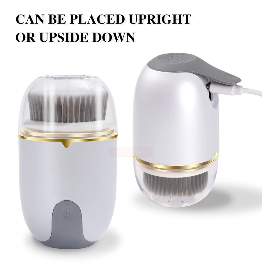 Ultrasonic Facial Cleanser Brush Electric Cleansing Face Brush 360 Rotate Automatic Brush Machine Deep Clean Tool