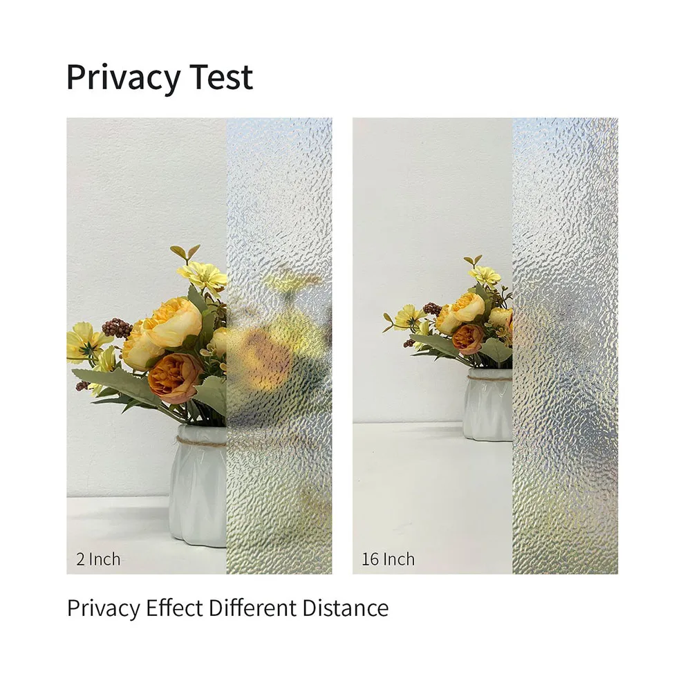 Heat Control Privacy Film Bathroom Decor Non-adhesive Removable Temperature Regulation For Home Doors As Shown