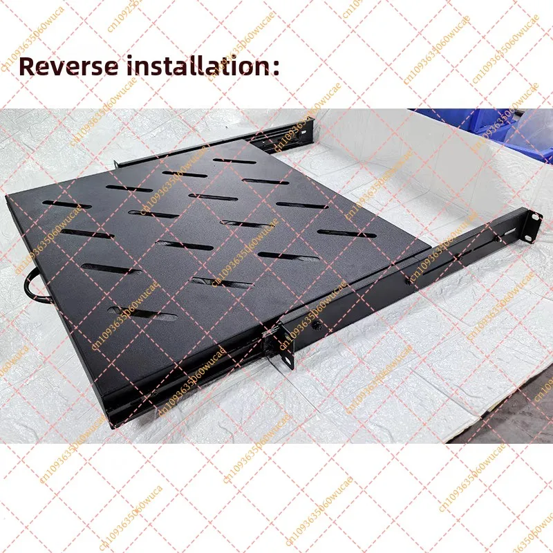 19-inch 1U Telescopic Sliding Tray, Rack Mount Keyboard Storage Shelf with Mouse Pad