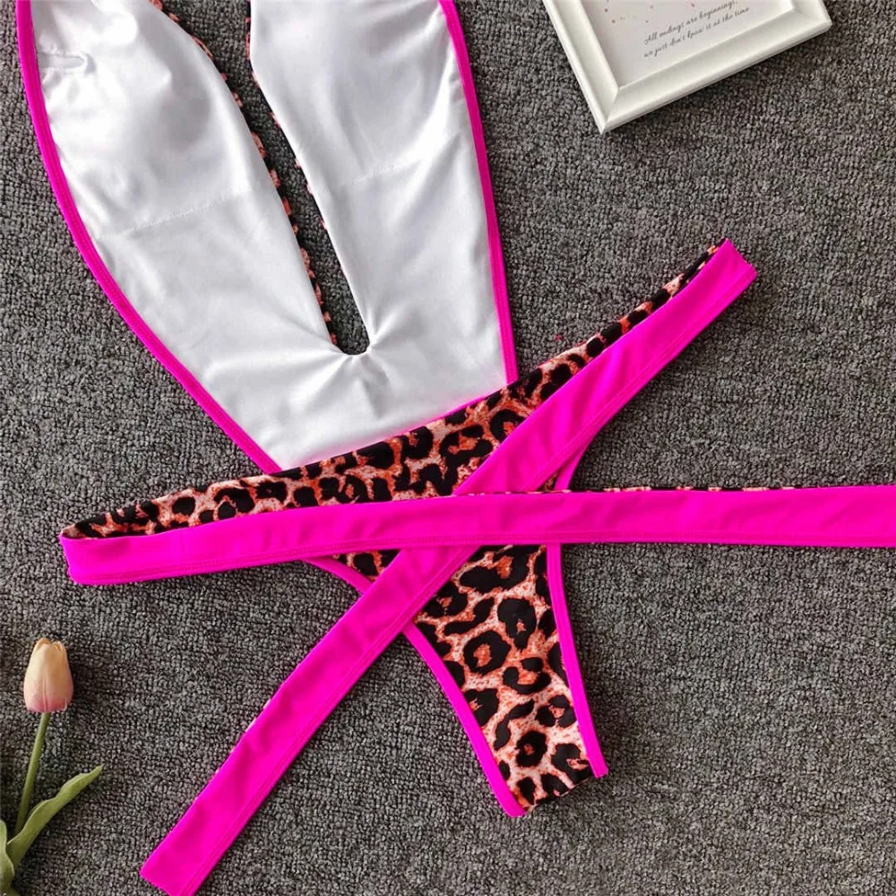 2026 Neon-Grüner Damen-Badeanzug, High-Cut, Rückenfrei, Einteiliger Badeanzug, Sexy Neckholder-Badeanzug, Monokini V1336G – Detail 21