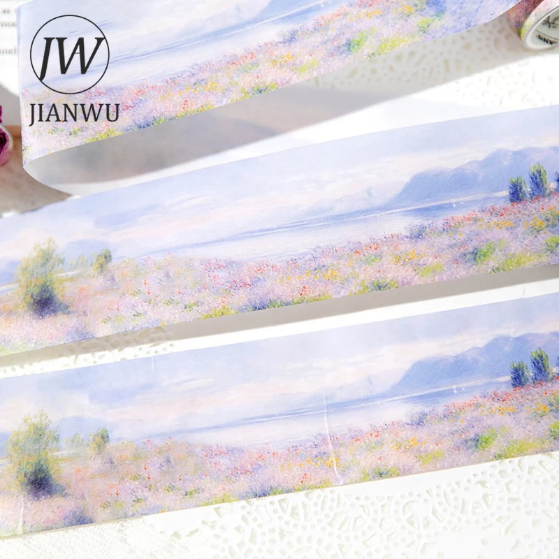 JIANWU 50mm*200cm Summer in Tuscany Series Material Collage  Landscaping Washi Tape Creative DIY Journal Stationery