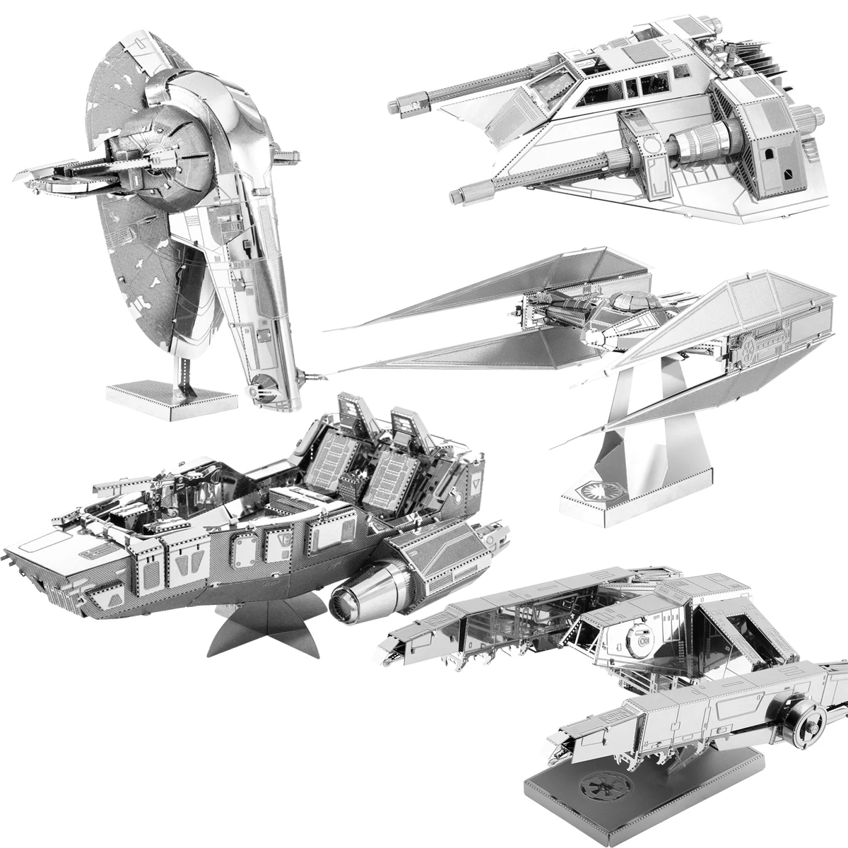 Boba Fett\'s Starship 3D Metal Puzzle Model Kit DIY Laser Cut Puzzles Jigsaw Toy For Children