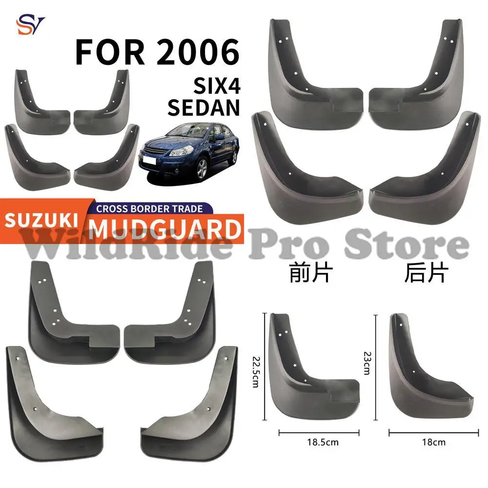 

Front & Rear Mudguards for 2006-2010 Suzuki SX4 Sedan Tire Fender Guards Easy Installation PP Soft Rubber Protection