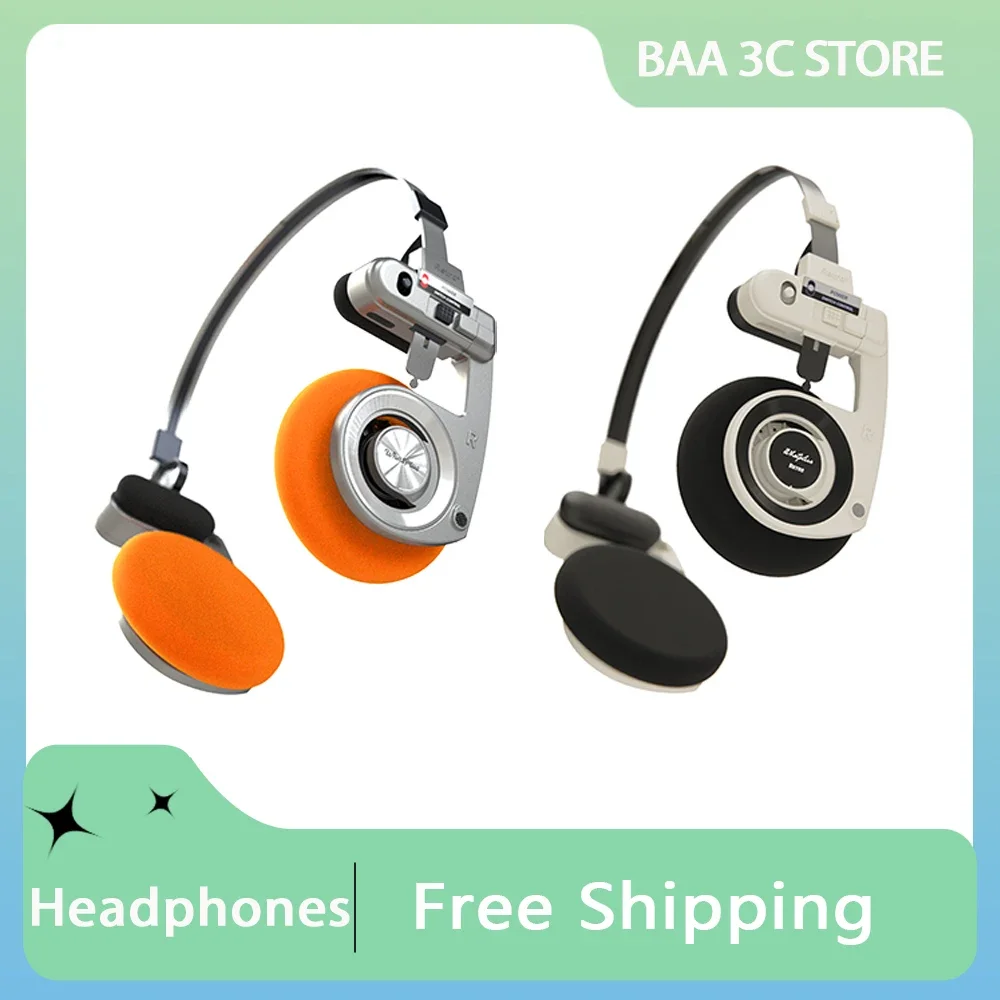 WhatPlus Retro kablosuz Bluetooth kulaklık in-kulaklıklar HIFI kablosuz gürültü azaltma katlanabilir taşınabilir oyun hediye