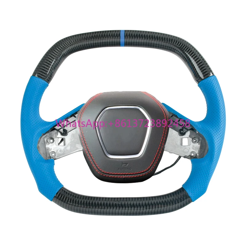 

Customized Racing Steering Wheel Carbon Fiber Steering Wheel Fit for Chevrolet Corvette C8 2020