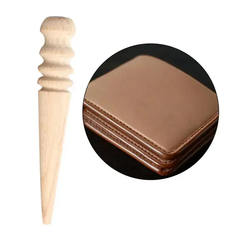 

1pc 15cm Leather craft Round Wood Edge Slicker Leather Polishing Stick Multi-Size Burnisher Hand Tool for Leather Craft Tool