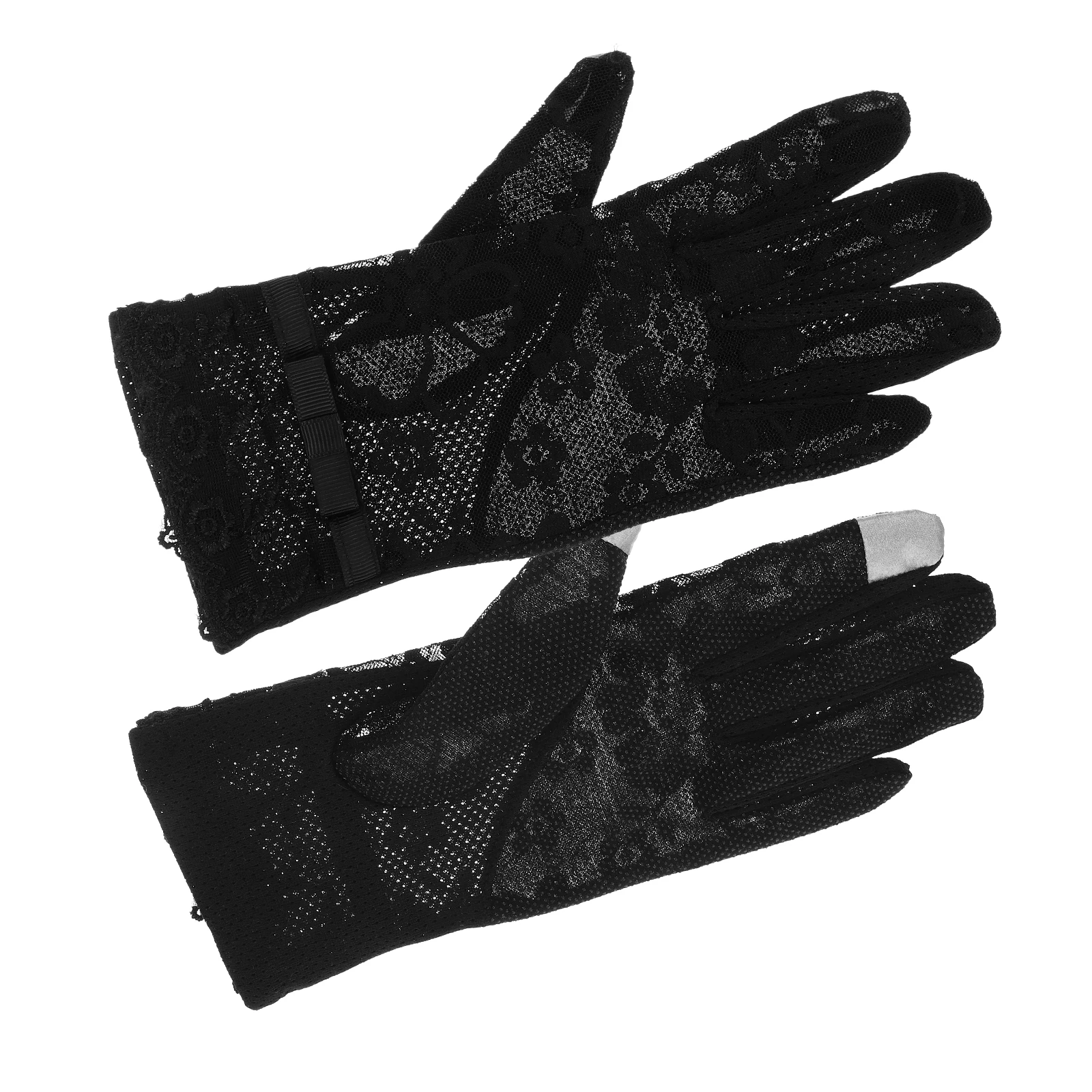 

Summer Sun Protection Gloves Lightweight Touch Screen Elastic Lace Short Women Gloves for Wedding Party Banquet Proms Halloween