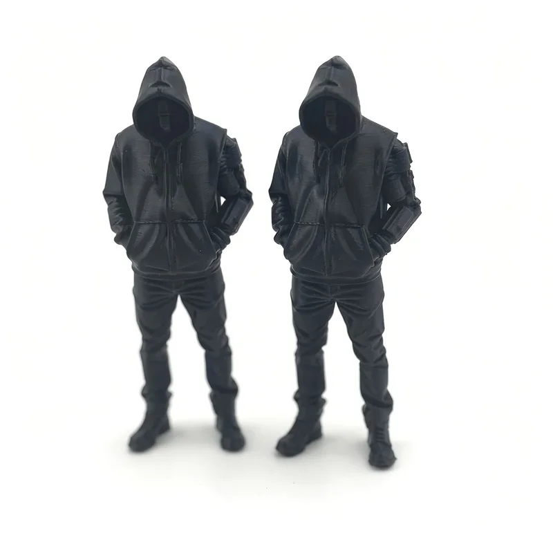3D‑Printed Punk Hoodie Resin Figurine, Matte Street‑Style Statue, Home‑Office Desktop Decor, Holiday Ornament, Unique Collectibl