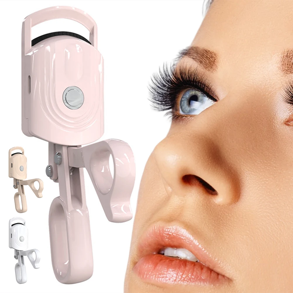 Electric Heated Eyelash Curler Charging Makeup Supplies Long-Lasting Styling Adjustable Temperature Eye Beauty Tool For Women