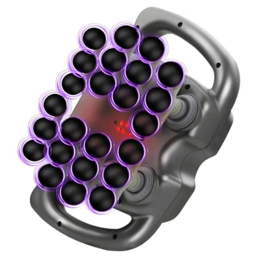 

Массажный пистолет 24 Haed Massage Gun для глубокого массажа тканей с 9 режимами, 99 уровнями интенсивности, бесшумный, с несколькими насадками для спины, плеч, ног