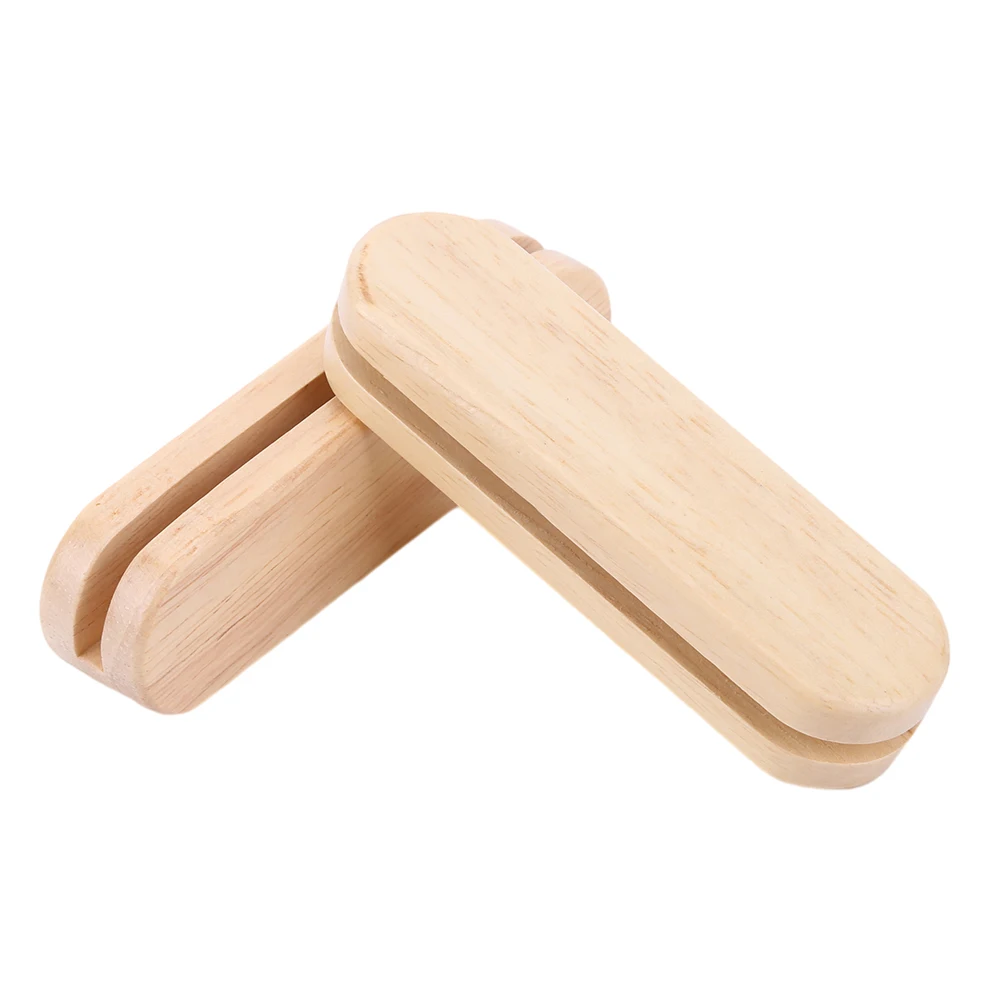 Solid Wood Barbecue Pan Handle Anti Scald 2Pcs Portable BBQ Plate Handle for Cookware Sauce Pan Sauteing Grilling Pan