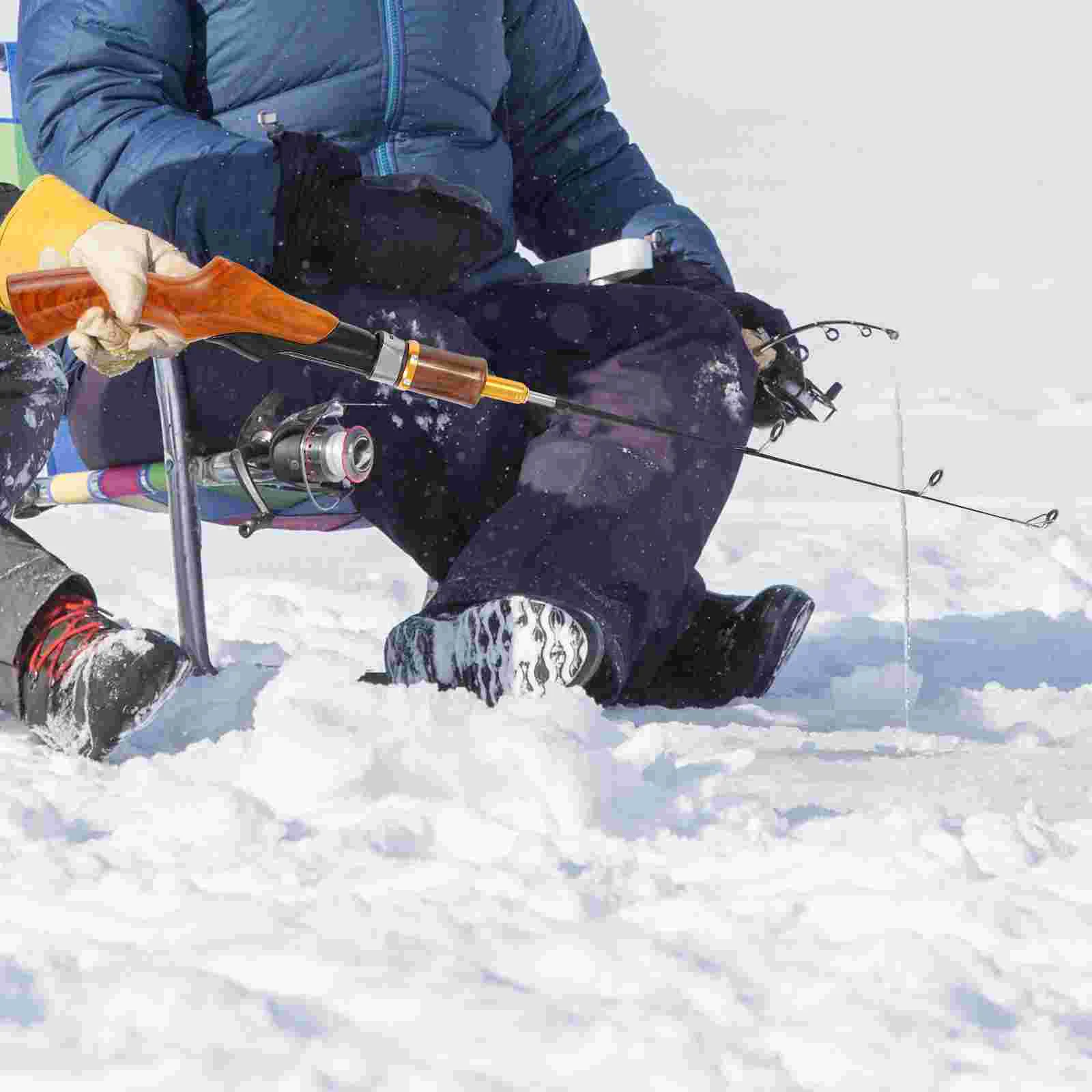 Winter Fishing Rod Gadgets Useful Ice Noodle Pole Pocket Sturdy Outdoor Tool Portable Travel