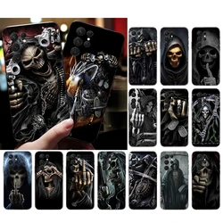 Grim Reaper Skull Art Phone Case for Samsung S25 S24 S23 S22 S21 Ultra S24 S23 S22 S21 Plus S24 S21 S20 S25 FE