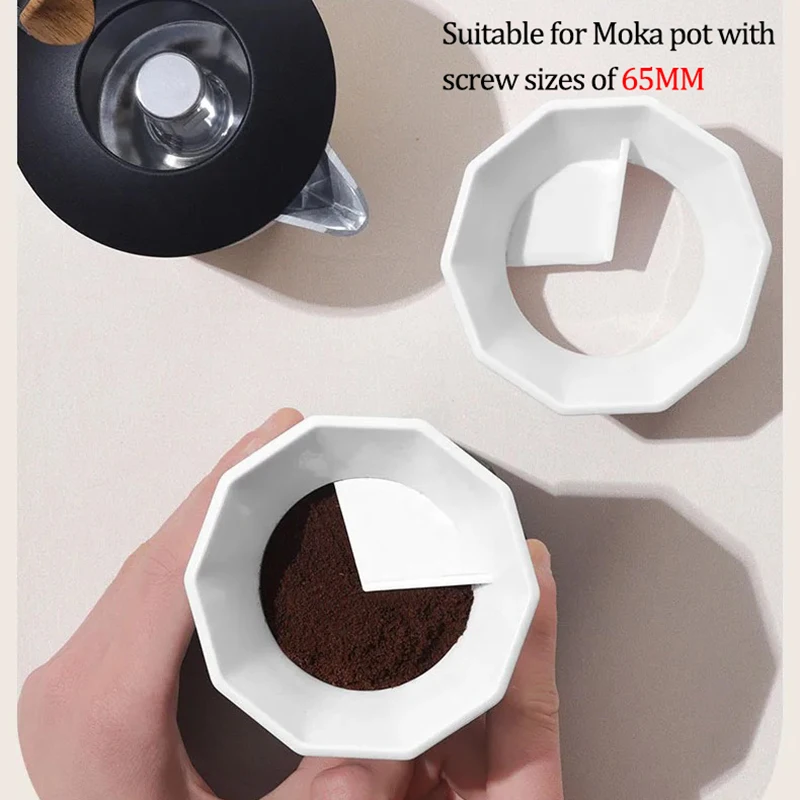 Mocha Pot Powder Dispenser New Type of Coffee Pot Powder Ring Non Pressure Rotating Flat Plate Quick Powder Dispenser