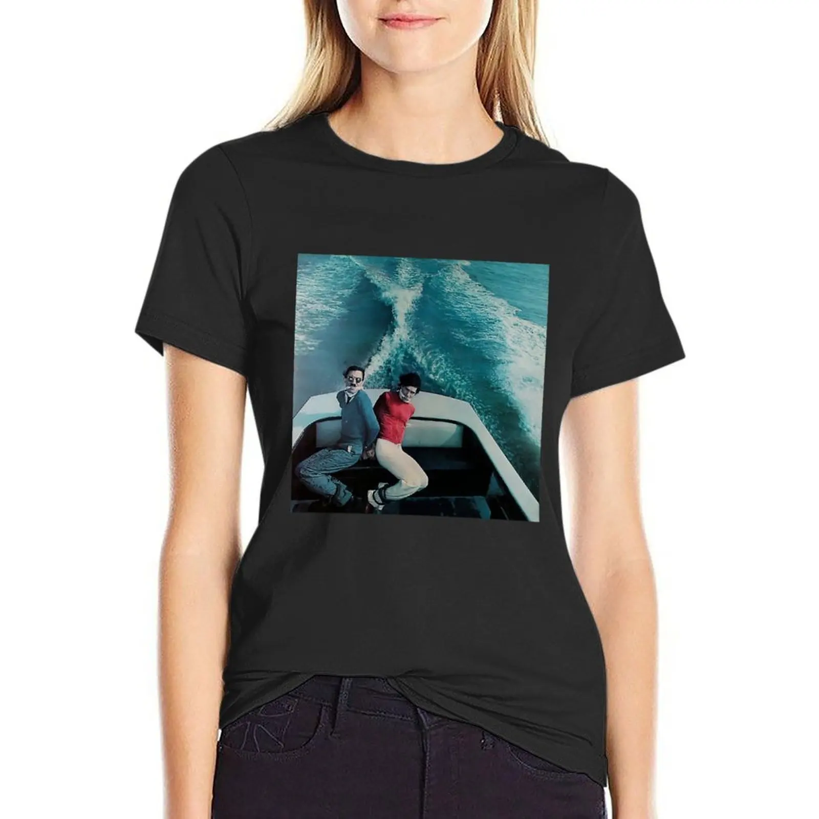 

Speed Boat Photographic Print T-Shirt customs oversized rock and roll t shirts for Women