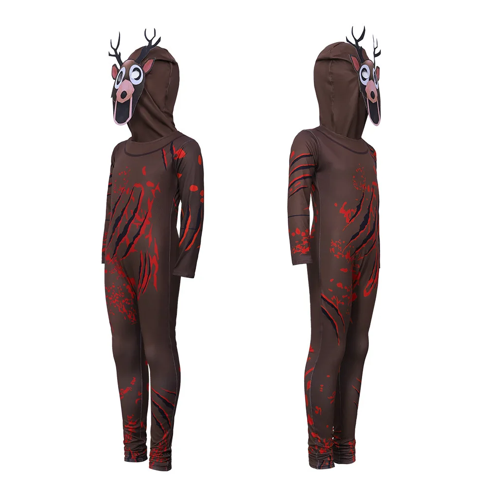 الأولاد ليلة الهالوين تأثيري ازياء 99 بذلة الغابات الغزلان الرعب لعبة مخيفة الحيوان دعوى مناسبة عيد الميلاد الملابس ارتداءها #3