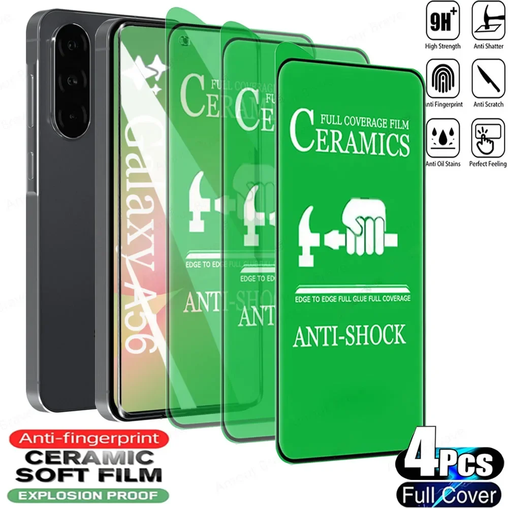 

4PCS Screen Protector For Samsung A56 A36 A26 A16 A54 5G A35 A25 A15 A14 A13 A12 A52 A51 A32 A33 A24 A34 A53 A55 5G Ceramic Film