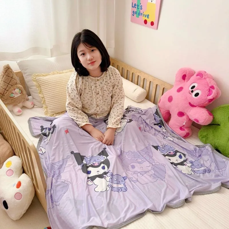 

Sanrio Children's Cool Silk Summer Quilt Cartoon My Melody Cinnamoroll Mother and Baby Grade Cool Blanket Nap Blanket