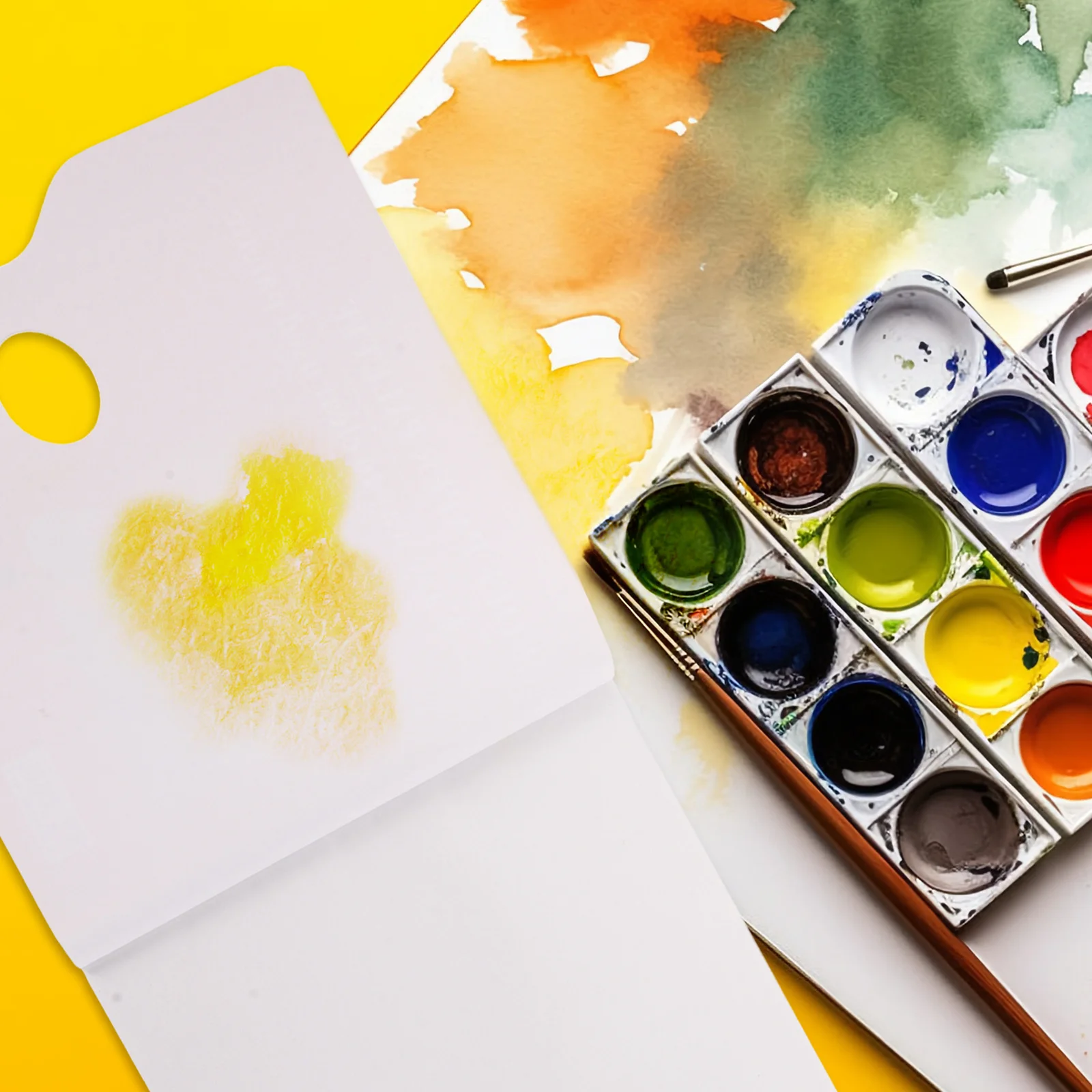 

Painting Water Color Pallet Paper Watercolor Mixed Pallet Practical Pigment Tray Durable Disposable Art Supplies
