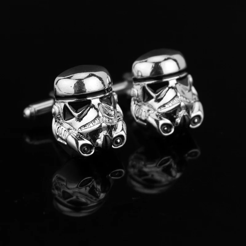 Lèvent de manchette plaqués argent Star VAN, boutons de manchette, bijoux de marque, compromis galactique, chemise impériale Stormtrooper