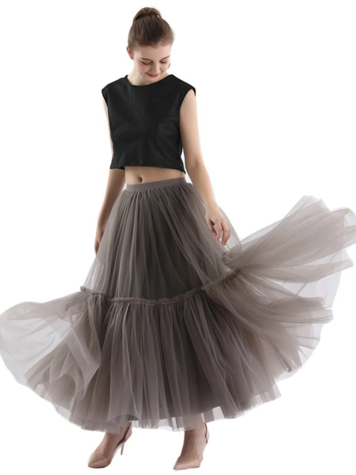 

Марлевая лоскутная юбка Юбка-тортик f-длина Юбка-миди трапециевидной формы Полиэфирная ткань Длина миди Цвет Весна Лето Осень