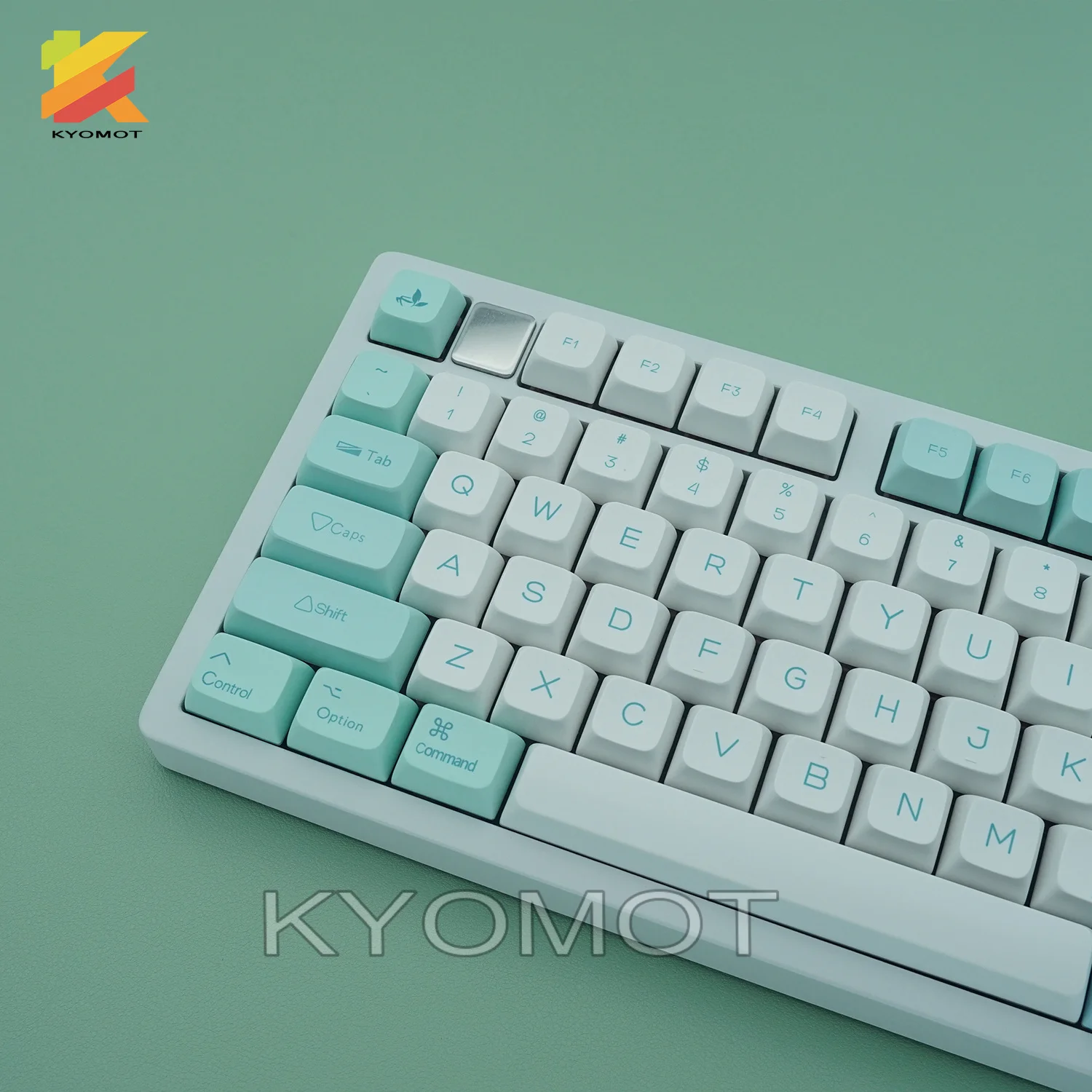 KYOMOT 132 Keys Ice Crystals Mint Keycap PBT Sub Dye XDA Profile Cyan Blue Keycaps for MX switch Shaft Mechanical Keyboard Caps - view 2