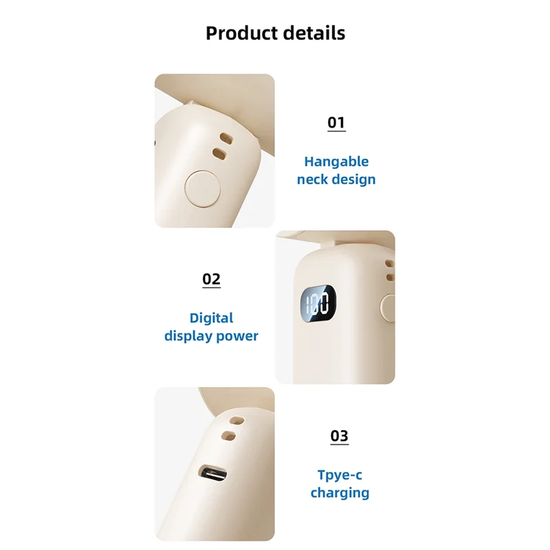 A97g compressa de gelo mini ventilador de refrigeração ventilador portátil mini dobrável display digital mudo ventilador de mesa compressa de gelo pescoço ventilador