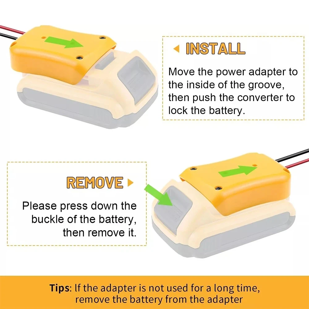 For Makita/Milwaukee/Dewalt 18V Battery Car Converter Charger Clip Auto Igniter Jump Starter Booster Cable Adapter Emergency image 4