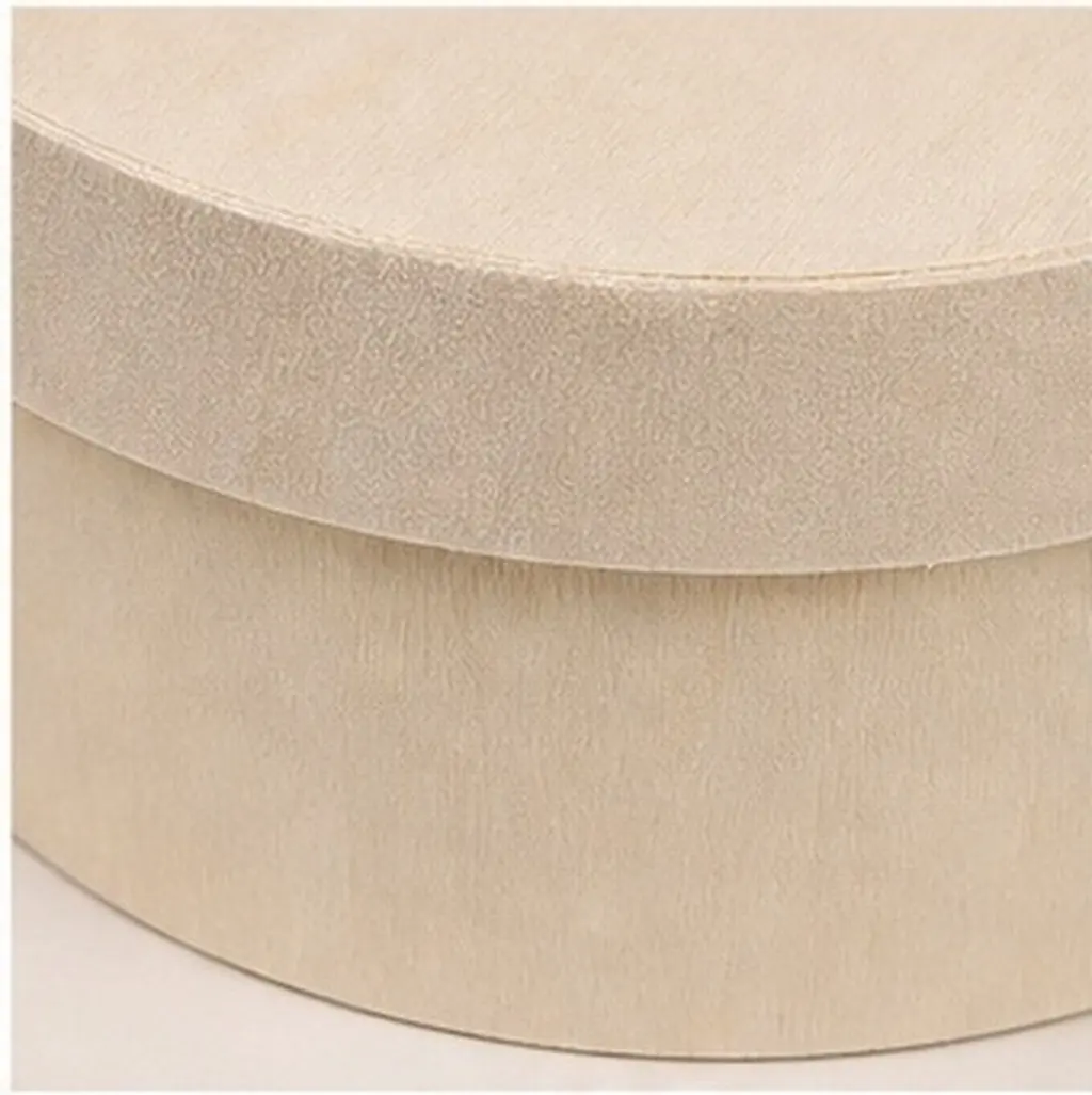 2Pcs 14.5cm Round Wood Case Lightweight Thickened Board Hasp Closure Unfinished DIY Painting Box for Gift Making Graffiti Letter