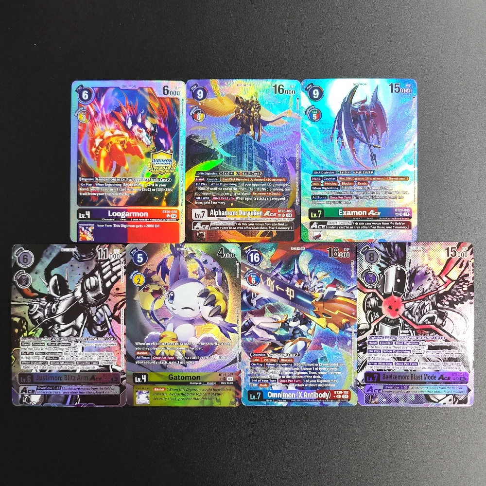 

Коллекционная флеш-карта DCG Digimon (сделано своими руками): Лугармон, Омнимон, Гатомон, Джастимон, Билземон, Алфамон, Эксамон, Эйс. Английская версия. Игрушка.