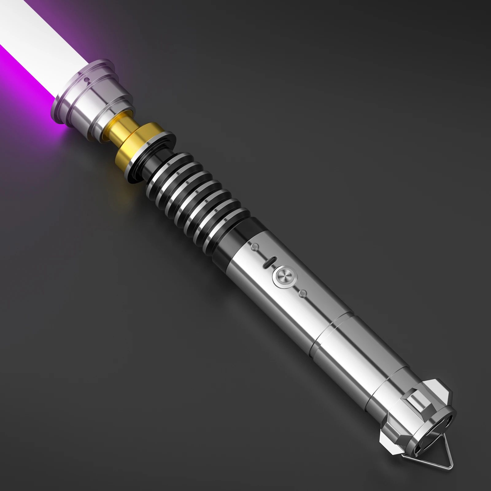 WANARICO Luke Lichtschwert Für Skywalker Glatte Schaukel Metall Griff 1 Zoll Durchmesser Soundfonts und Farbe Ändern Geschenk Mit Klinge