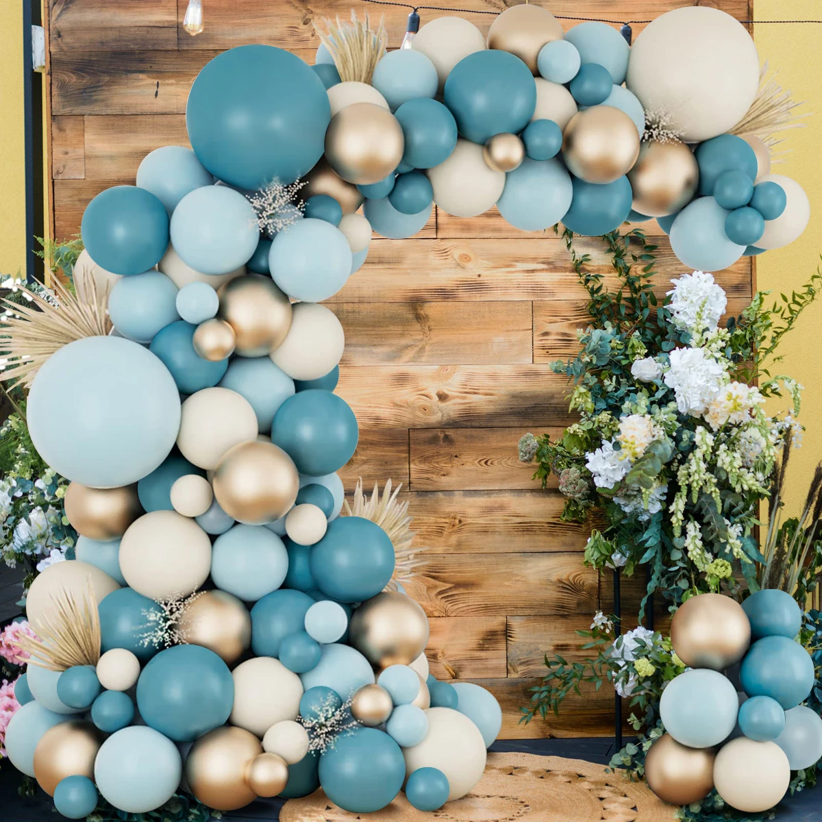 95pcs Vintage Blue Balloon Garland Arch Kit Wedding Decor Birthday Party Decor Anniversary Decor Graduation Decor Holiday Decor