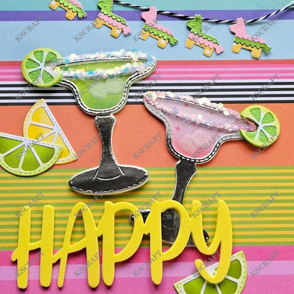 KSCRAFT Margarita Shaker Cutting Dies Stencils for DIY Scrapbooking Decorative Embossing DIY Paper Cards