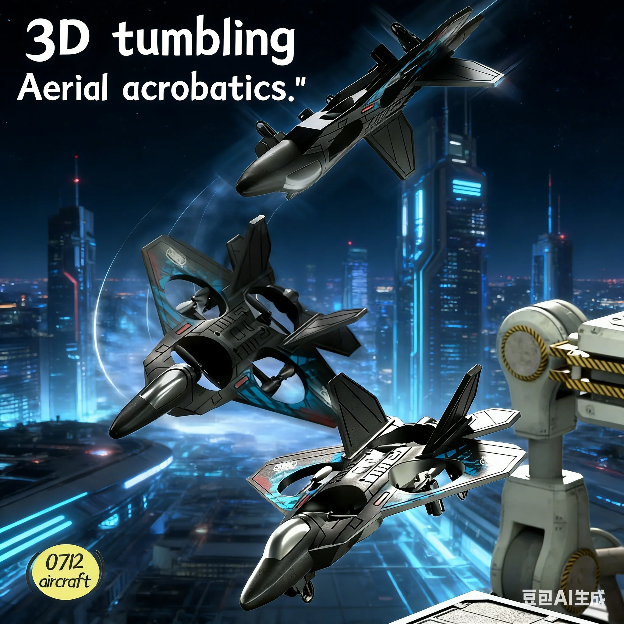 

Высокопроизводительный радиоуправляемый самолет 2.4G L0712: Истребитель-планер из пенопласта EPP с датчиком гравитации и подсветкой, идеальный подарок для мальчиков