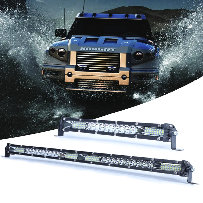 Slim Spot Flood LED Bar Off Road 12V 24V LED Light Bar/Work Light For Car 4x4 Truck ATV SUV Boat lada Barra LED Lightbar