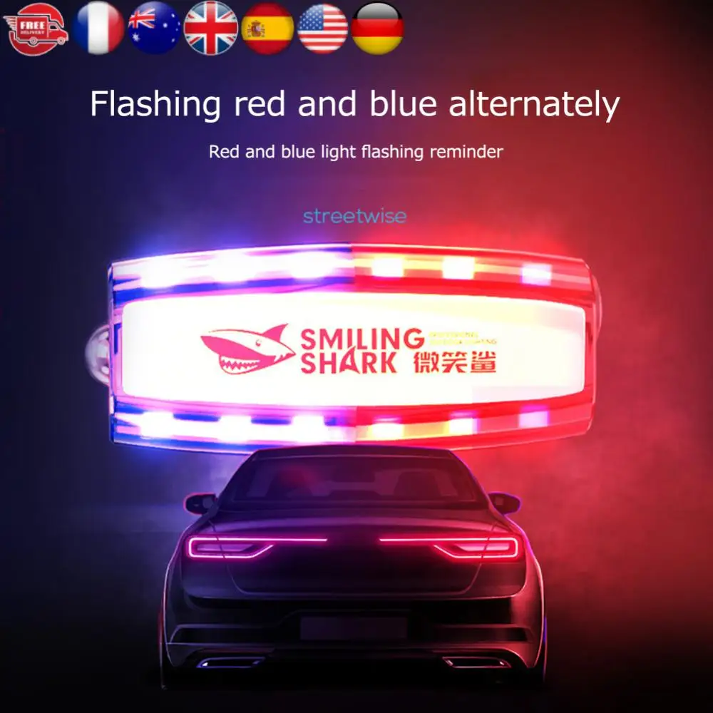 متعددة الوظائف إنذار فلاش إشارة ستروب مصباح مقاوم للماء أحمر أزرق تحذير السلامة الشعلة USB شحن لدورية عامل الصرف الصحي