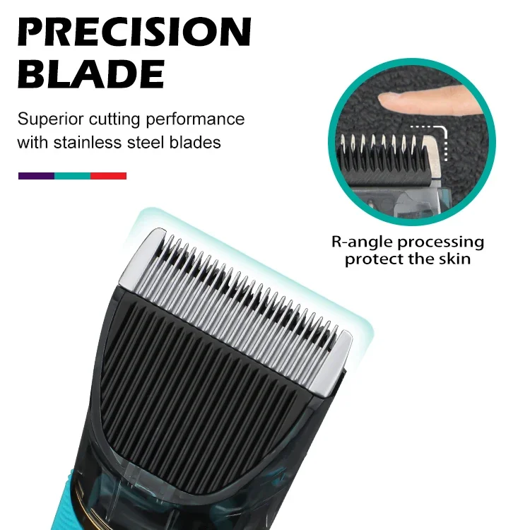 Cordless profissional cabelo aparador para homens recarregável elétrica barba cabelo Clipper Waterproof Haircut ajustável 3 Motor velocidade