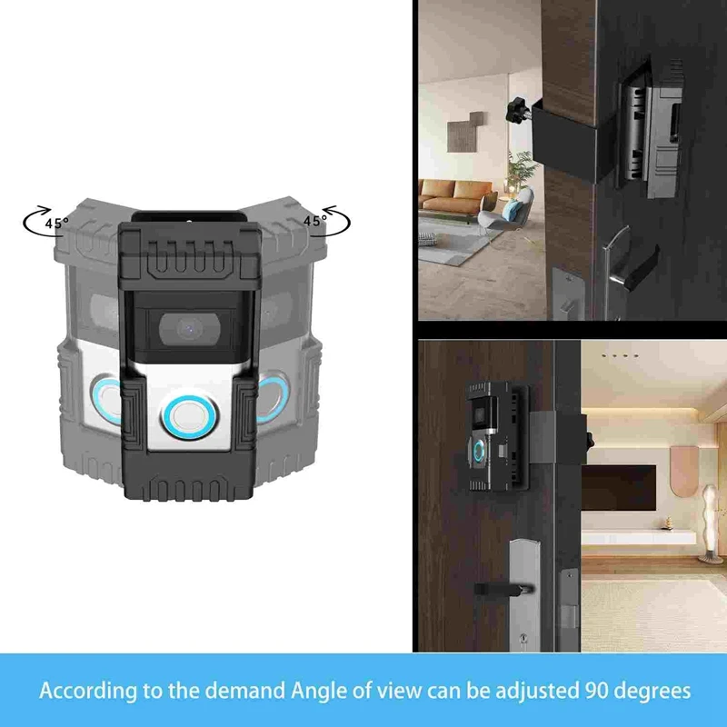 링 비디오 초인종 문짝 마운트, 도난 방지 비디오 초인종, 조절 가능한 마운트, 1, 2, 3/3 플러스, 4/2020 릴리스, 2023
