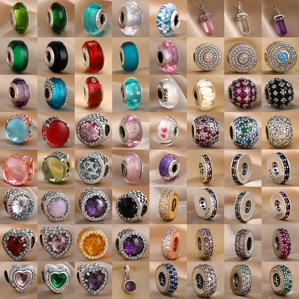 

Red, Pink, Black Glass Bead Partition Beads 925 Silver,Suitable for Original Bracelets, DIY Accessories, Exquisite Jewelry ﻿