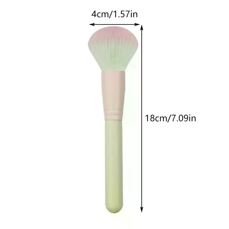 10/12 Pcs Crescent-shaped Makeup Brushes Complete Set Of Foundation Loose Powder Blush Concealer Eye Shadow Professional Set