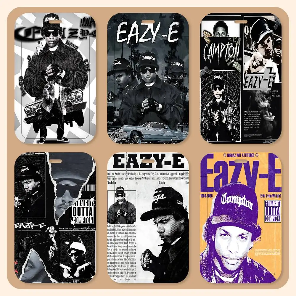 

Держатели для карт на шею унисекс с изображением рэпера E-Eazy-E, для студенческих удостоверений, карт доступа