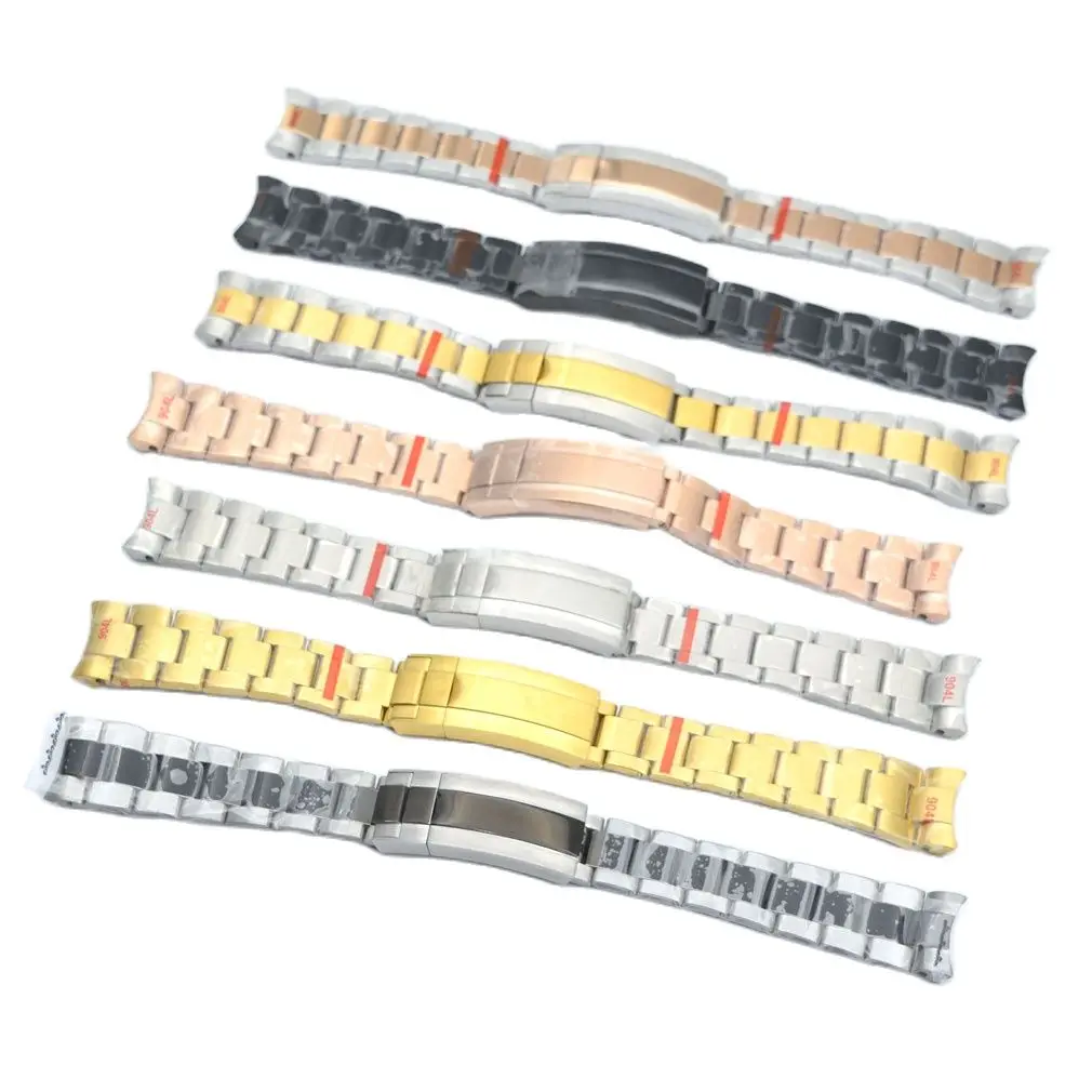 

Ремешок для часов 20 мм, серебристый, розовый, золотой, PVD, черный, Скользящий замок, пряжка для часов, аксессуары для часов, браслет из нержавеющей стали